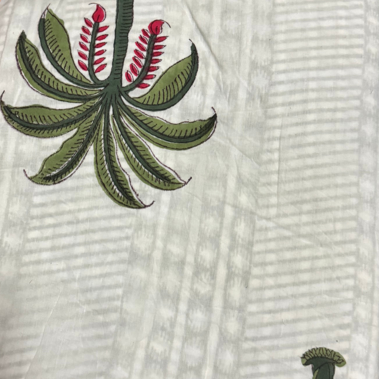 Double Layer Cotton Blanket Set - Yellow Palm Tree