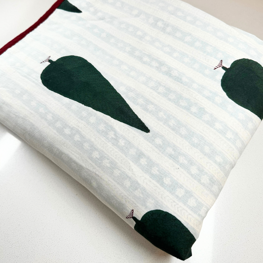 Double Layer Cotton Blanket Set - Pine Tree