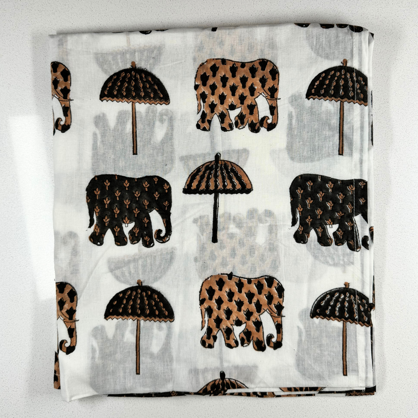 100% Cotton Muslin Wrap - Elephant