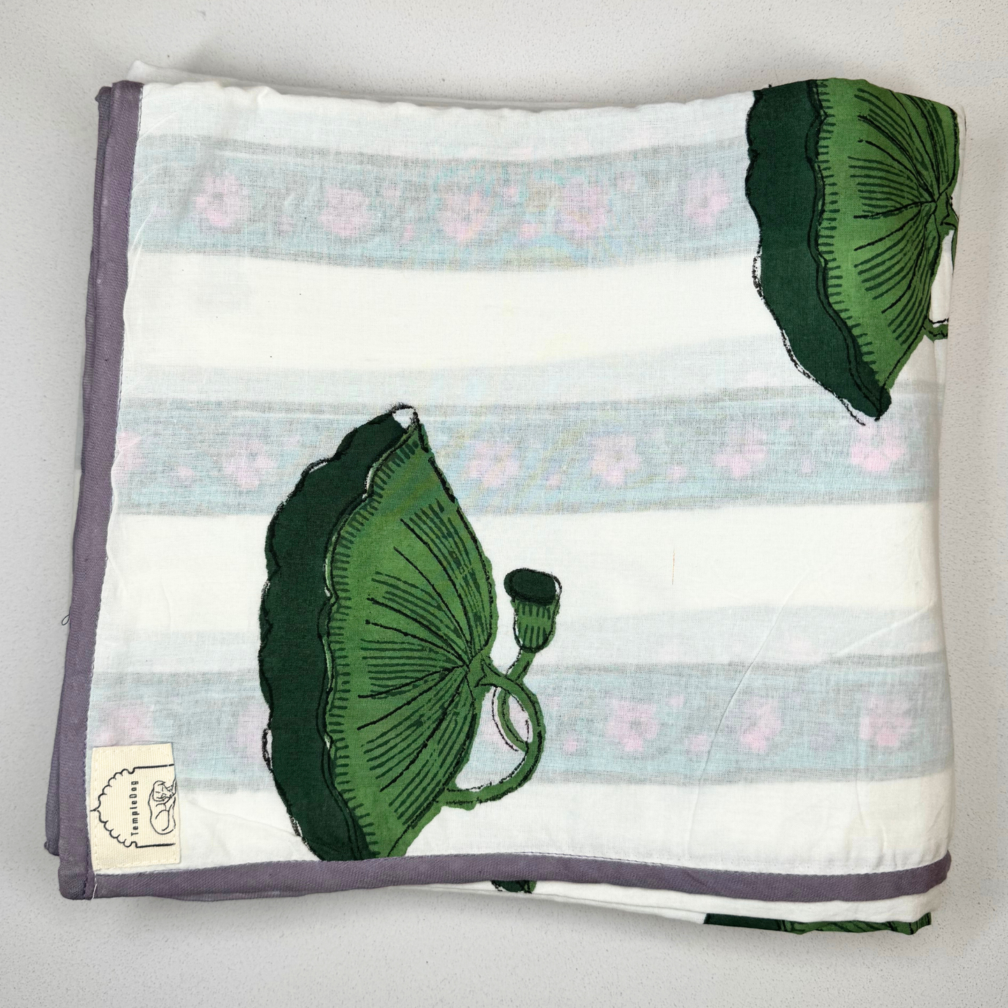 Double Layer Cotton Blanket Set - Lilypads