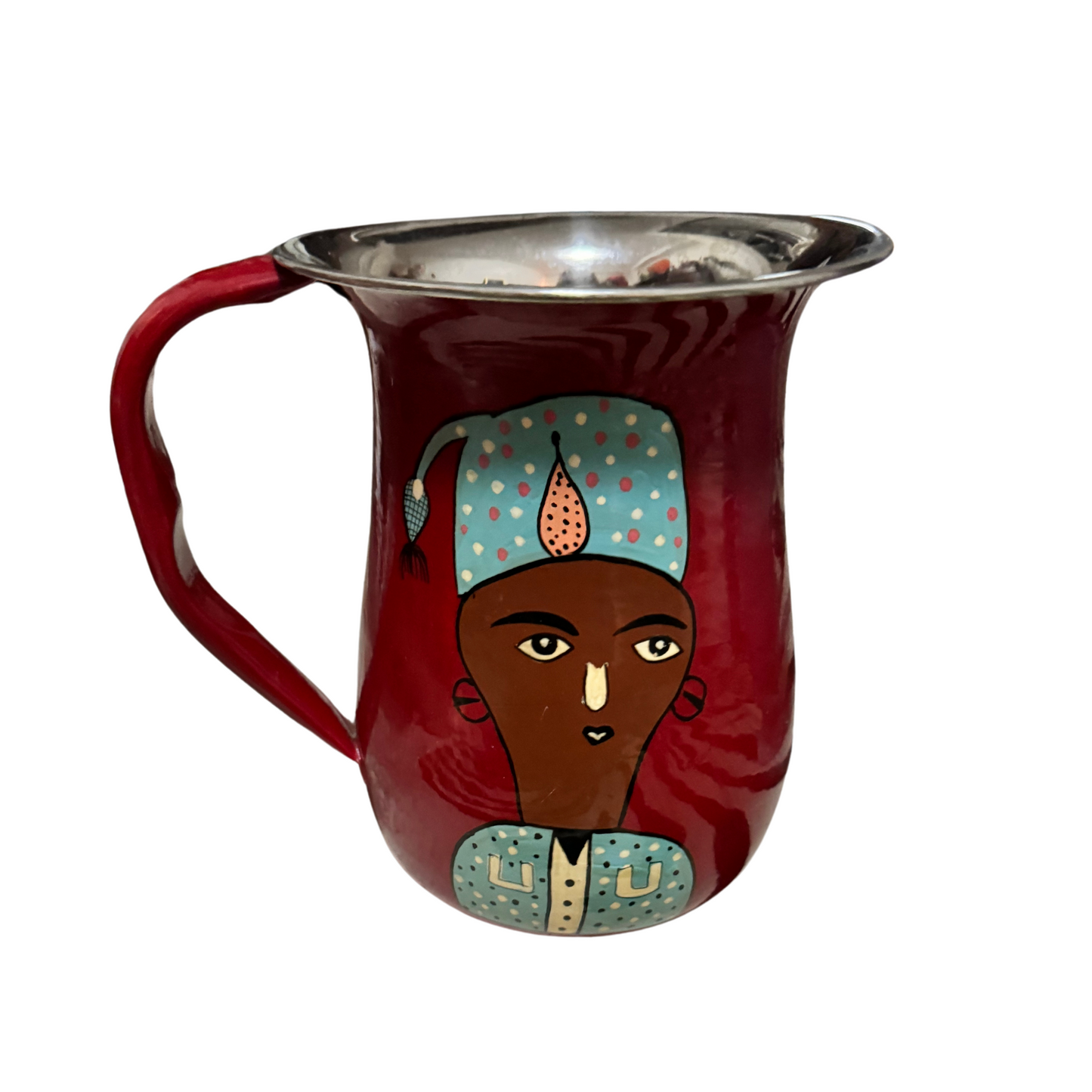 Stainless Steel Kashmir Jug - Red